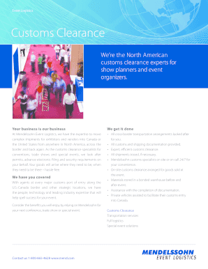 Customs Clearance Order Form