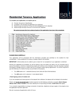 Residential Tenancy Application Form