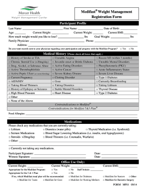 Medifast Weight Management Registration Form
