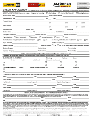 Credit Application Form