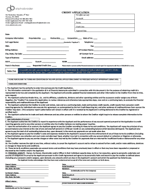 Credit Application Form