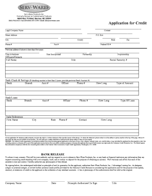 North Carolina Business Credit Application