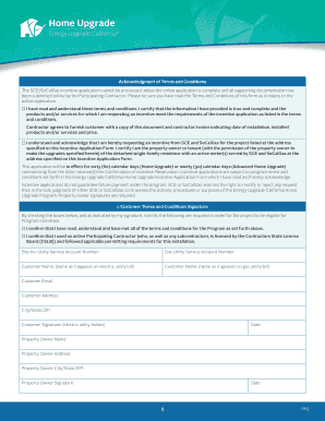 Southern California Edison Home Upgrade Incentive Application Form