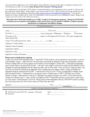 17 Month STEM OPT Extension Request