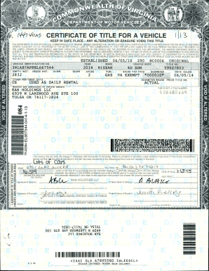 Virginia Vehicle Title Transfer Form