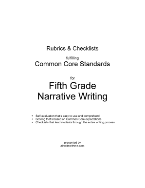 Fifth Grade Narrative Writing Rubric