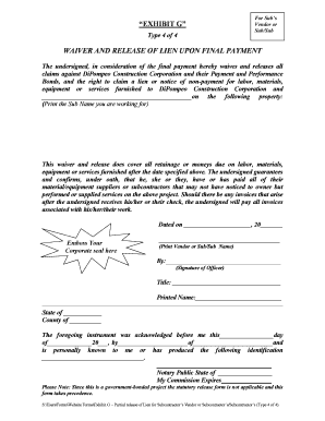 Partial Lien Waiver Form Fill Out Online Doents In Partial Lien Waiver Form