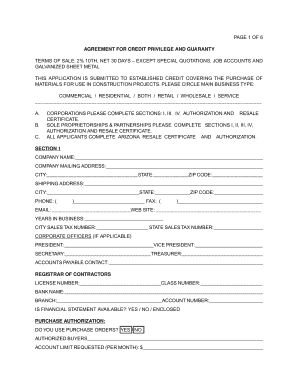 Credit Application Form