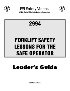 fillable online 2994 bforkliftb safety lessons for the safe operator