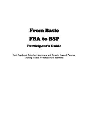 Basic FBA to BSP Participant's Guide