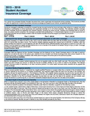 Student Accident Insurance Enrollment Form