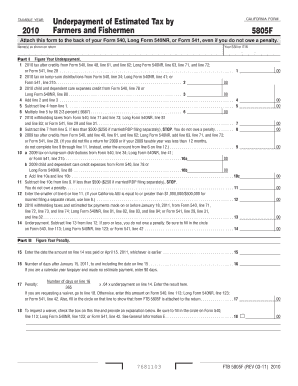 California Form 5805F