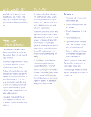 Mental Health Foundation Membership Application
