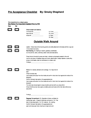 Pre Acceptance Checklist By Smoky Shepherd - RV Forum - rvforum