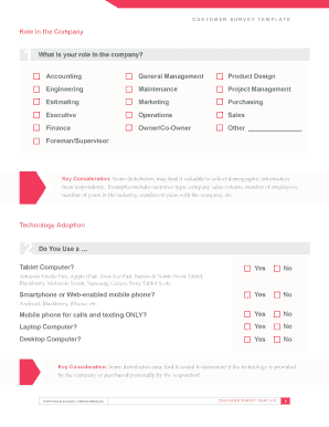 Customer Survey Template
