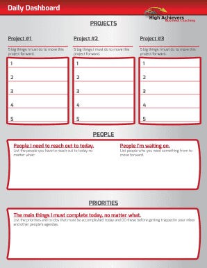 Daily Dashboard Template