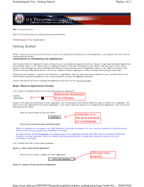 Nonimmigrant Visa Application Form DS-160