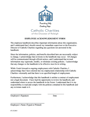 Employee Acknowledgment Form