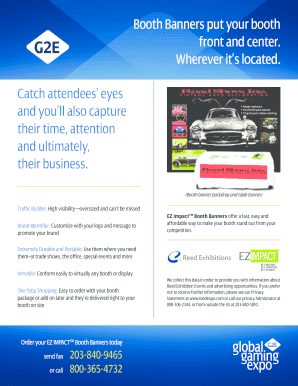 EZ Impact Booth Banners Order Form