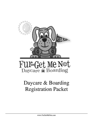Fur-Get Me Not Dog Daycare & Boarding Agreement