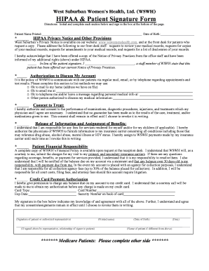 HIPAA Patient Consent and Authorization Form