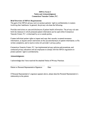 HIPAA Notice and Acknowledgment Form