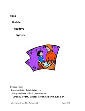 HUG System Student Behavior Tracking Form