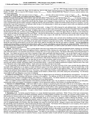 Colorado Residential Lease Agreement