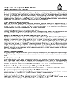 Volunteer Disclosure and Authorization Release Form