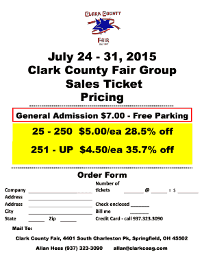 Group Sales Flyer - Clark County Fairgrounds