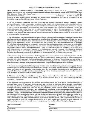 Mutual Confidentiality Agreement
