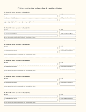Product Delivery Location Form