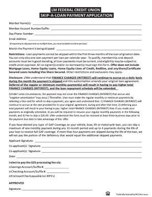 Skip-a-Loan Payment Application