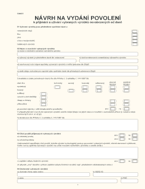 Czech Republic Excise Duty Permission Application