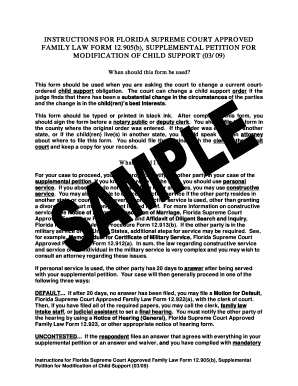 Supplemental Petition for Modification of Child Support