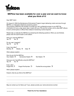 MEPline Feedback Form
