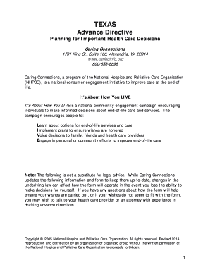 Texas Advance Directive