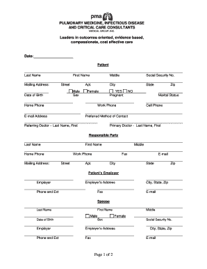 New Patient Information Form