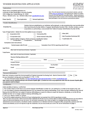 Vendor Registration Application