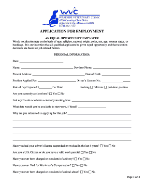 Application for Employment