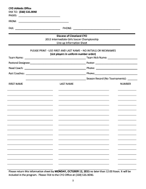122 Printable Soccer Lineup Template Forms - Fillable Samples in PDF ...
