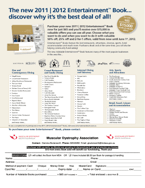 Muscular Dystrophy Association Book Order Form