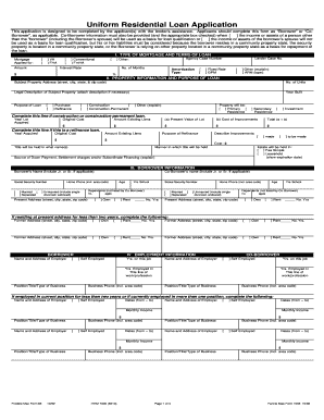 Uniform Residential Loan Application
