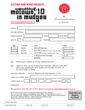 Event Ticket Order Form