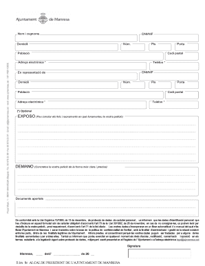 Spanish Municipal Petition Form