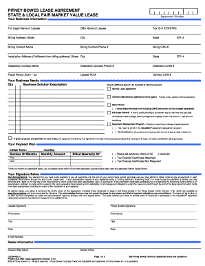 Pitney Bowes Lease Agreement