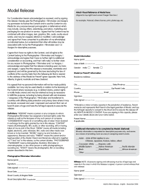 Model Release Form
