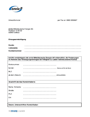 Einzugsermächtigung