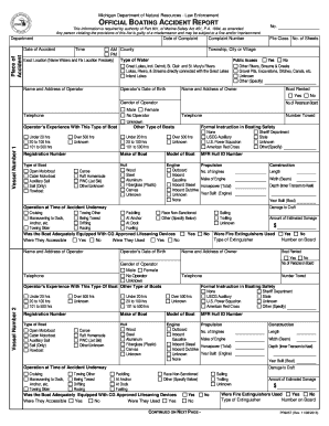Michigan Boating Accident Report