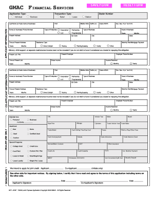 GMAC Financial Services Application